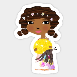 Girl with Hermit Crab/Vivie & Vesper Sticker